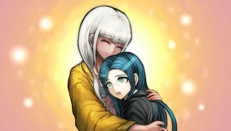 Angie X Tsumugi, Angie Yonaga Official Art, Junko And Tsumugi, Kokichi And Angie, Angie Fanart Danganronpa, Danganronpa Angie Yonaga, Tsumugi Shirogane, Danganronpa Sprites, Angie Yonaga