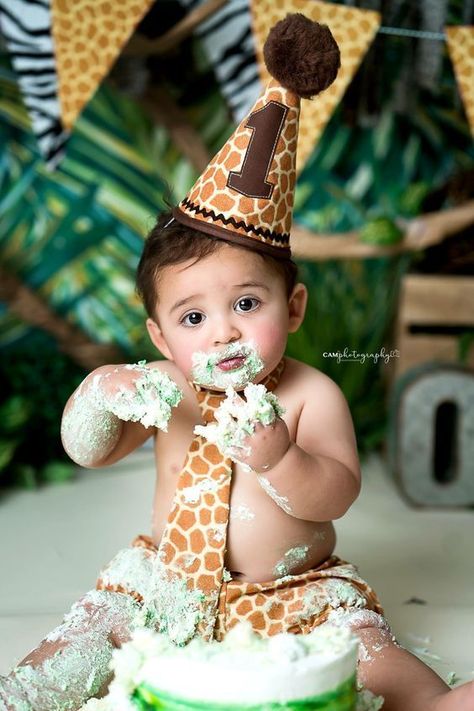 Jungle Theme Cakes 1st Birthday, Safari Theme Photoshoot, Wild One Photoshoot, First Birthday Jungle Theme, Safari Cake Smash, Wild One Smash Cake, Wild One Cake Smash, Jungle Theme Cake, Cake Smash Boy