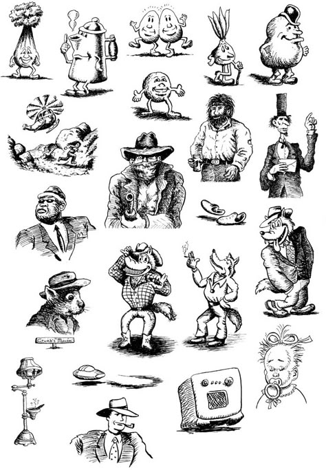 Robert Crumb Tattoo, Cat Crumb Art, R Crumb, R Crumb Illustrations, Robert Ingpen Illustration, Robert Crumb Illustration, Robert Crumb Comics, Robert Crumb Keep On Trucking, Robert Crumb Art