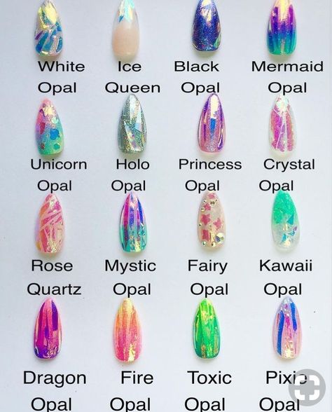 Opal Nails, Unicorn Nails, Holographic Nails, Kandy, Fancy Nails, Nail Art Inspiration, Nail It, Nail Shapes, Gorgeous Nails