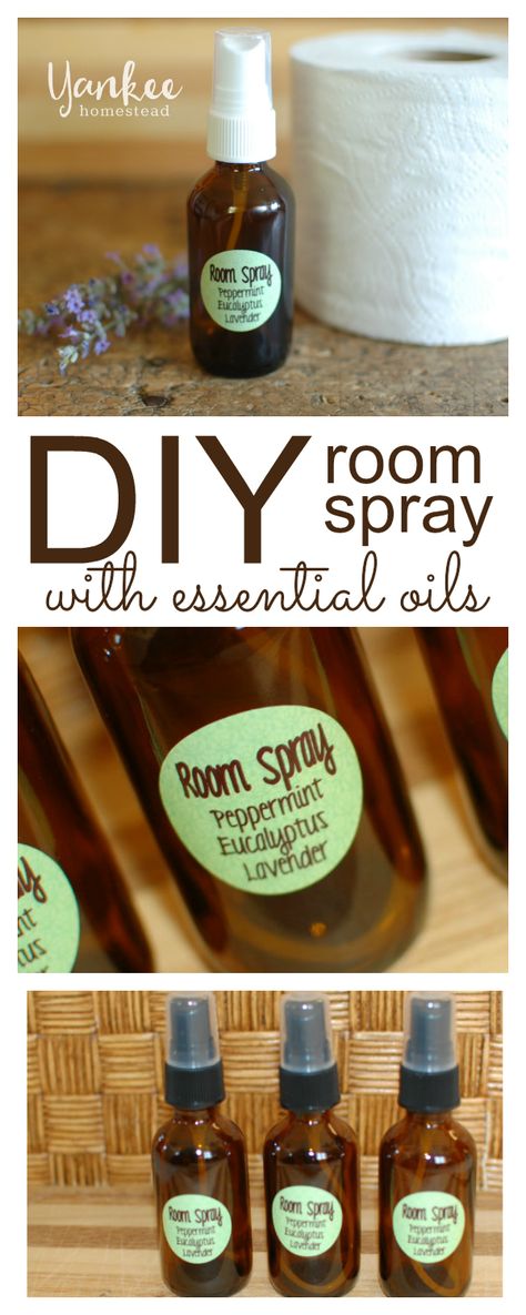 This essential oil room spray is safe for the whole family! Keep one in every bathroom, or anywhere the air needs freshening. Makes a great gift, too! Essential Oil Room Spray, معطر جو, Air Freshener Recipes, Diy Room Spray, Homemade Air Freshener, Diy Air Freshener, Essential Oil Spray, Diy Essentials, Essential Oils Gifts