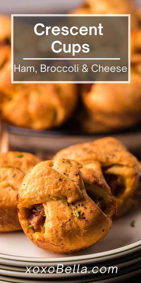 You can make tasty leftover ham, broccoli and cheese crescent cups with just a handful of ingredients. These crescent roll breakfast cups are also a nice breakfast, brunch or appetizer. You could enjoy one as a snack any time of the day. This crescent roll recipe is one to try if you are looking for a recipe for leftover ham. These leftover ham, broccoli and cheese crescent cups might just become your new favourite breakfast. It’s quick and easy to prepare these crescent roll breakfast cups. Crescent Cups, Broccoli Cheese Quiche, Crescent Roll Recipe, Crescent Roll Breakfast, Ham Broccoli, Cheese Toasties, Nice Breakfast, Breakfast Crescent Rolls, Leftover Ham Recipes