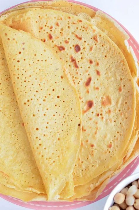 Chickpea Crepes, Healthy Blender Recipes, Chickpea Flour Recipes, Vegan Flatbread, Protein Wraps, Blender Recipe, Vegan Crepes, Garbanzo Bean Flour, Kimberly Snyder