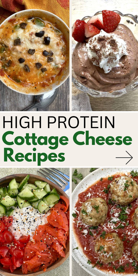 These high-protein, low-carb cottage cheese recipes are delicious, filing, healthy and easy to make. Plus, they're all gluten-free and keto-friendly! High Protein Gluten Free Recipes, Adding Cottage Cheese For Protein, High Protein Low Carb Sweet Snacks, Cottage Cheese Recipes Gluten Free, Low Cal Cottage Cheese Recipes, Fat Free Cottage Cheese Recipes, Low Carb Cottage Cheese Bowls, High Fiber Low Carb Recipes, Low Calorie Cottage Cheese Recipes