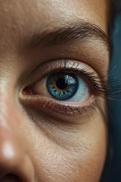 Photo photo realistic image of an eye | Premium Photo #Freepik #photo Eyes For Drawing Reference, Eyes Photo Reference, Eyes Refrences Photos, Eye Images Photography, Eye Photo Reference, Eye Portrait Photography, Eye Refrences Photos, Reference Photos Eyes, Eyes Front View