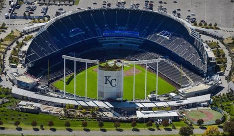 Kauffman Stadium Kauffman Stadium, Baseball Park, Baseball Stadium, Stadium Tour, Win Or Lose, Simple Game, Vintage Baseball, Opening Day, Hockey Rink