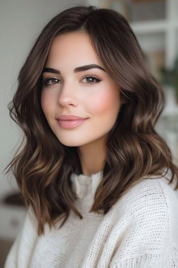 31 Fashionable Darkish Brown Balayage Hair Colour Concepts You may Wish to Strive Now Check more at https://howcandothis.com/hairstyleideas/31-fashionable-darkish-brown-balayage-hair-colour-concepts-you-may-wish-to-strive-now/ Brown Hair Colors Mid Length, Fall Hair Ideas For Brunettes Highlights, Fall Hair Color For Brunettes Pale Skin, Medium Brown Hairstyle Women, Hair Color Ideas For Filipina Skin, Brunette Hair One Color, Cool Mocha Brown Hair, One Color Brunette Hair, Cool Brown Highlights On Dark Hair