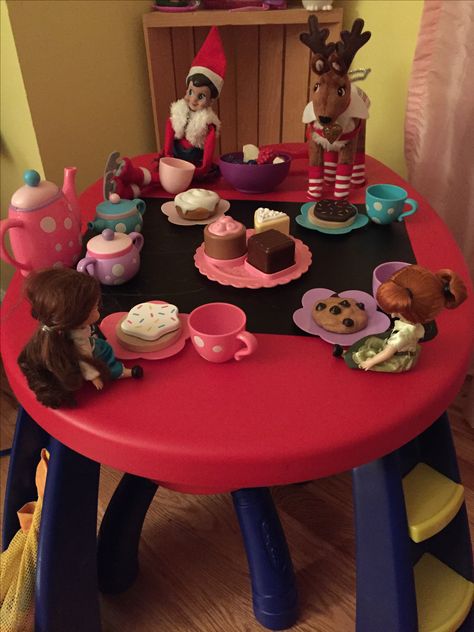 Elf - tea party Baby Tea Party, Christmas Tea Party, Baby Tea, Christmas Tea, Christmas Elf, Elf On The Shelf, Tea Party, Elf, Tea