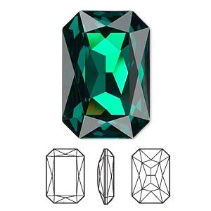 Embellishment, Swarovski crystal rhinestone, emerald, foil back, 27x18.5mm faceted emerald-cut fancy stone (4627). Sold individually. Fancy Pattern Design, Jewel Drawing, Gem Drawing, Gem Tattoo, Crystal Drawing, Sette Nani, Jewellery Design Sketches, Gemstone Art, Jewelry Illustration