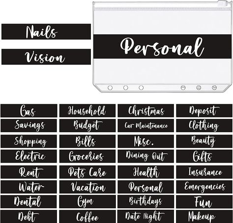 Diy Budget Planner Cash Envelopes, Money Organizer Diy Budget Binder, Cash Envelope System Wallet, Envelope System Wallet, Daily Expenses, Money Organizer, Binder Labels, Budget Spreadsheet Template, Envelope Sticker