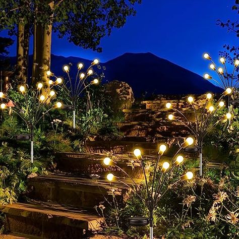 Woodland Lighting, Christmas Light Decorations Outdoor, Whimsical Patio, Tree Lights Outdoor, Lights On Trees, Garden Fairy Lights, Best Outdoor Solar Lights, Diwali Decoration Lights, Solar Garden Lamps