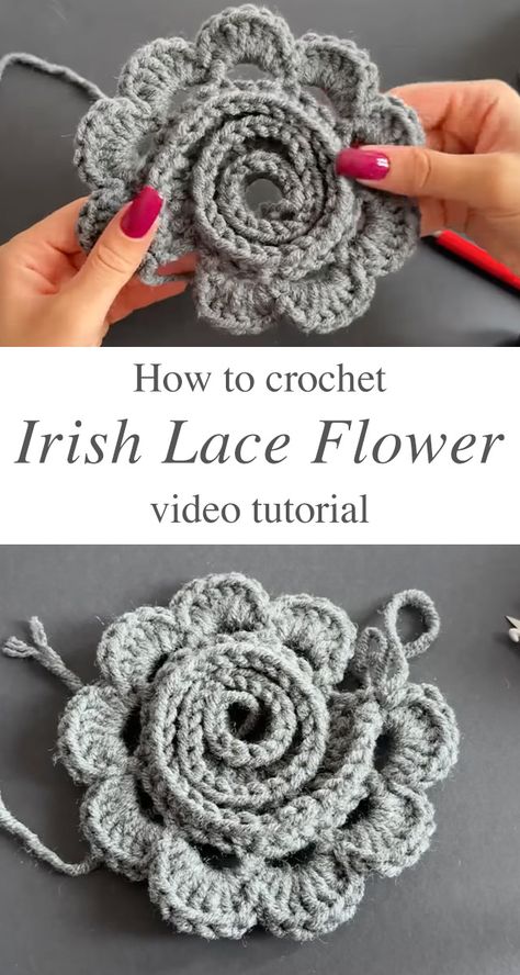 Crochet Irish Lace Flower: A Beginner’s Guide - CrochetBeja Irish Crochet Motifs Pattern, Crochet Irish Flower, Crochet Lace Chart, Delicate Crochet Patterns, Irish Crochet Charts, Irish Crochet Patterns Free, Flower Crochet Bag, Lace Flowers Tutorial, Crochet Bag Tutorial