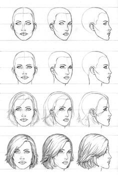 Girl Face Drawing on Pinterest | Face Drawings, Face Drawing ... Ako Kresliť, Female Face Drawing, Profile Drawing, 얼굴 드로잉, Drawing Tutorial Face, Drawing Hair, Drawing Heads, 얼굴 그리기, Fashion Drawings