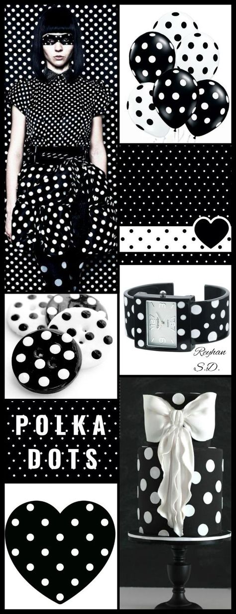 Black and white polka dots - Style Inspiration - Fashion Mood Board #moodboard #inspiration Black Theme Anime, Polka Dot Aesthetic, Mood Pfp, Mood Board Fashion Inspiration, Fashion Trending Moodboard, Dots Fashion, Polka Dots Fashion, Board Pin, Fashion Mood Board