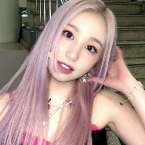 #wooah #sora lq icon Woo!ah! Sora, New Profile Pic, Dear Baby, Purple Hair, Korean Beauty, Pink Hair, Kpop Girls, Purple, Pink