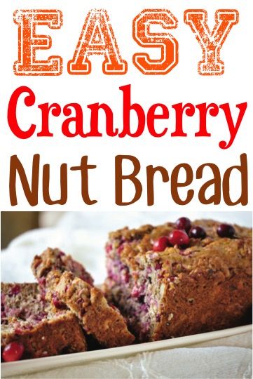 Cranberry Bread Recipes! This easy Nut Bread Recipe with oatmeal is loaded with cranberries, and perfectly moist and delicious! It’s a great treat that freezes well and is perfect to bring to that special teacher, neighbor, and loved ones this holiday season! Cranberry Nut Bread Recipe, Spice Bread Recipe, Recipe With Oatmeal, Cranberry Nut Bread, Cake Mix Banana Bread, Cranberry Bread Recipes, Nut Bread Recipe, July Desserts, Cranberry Bread