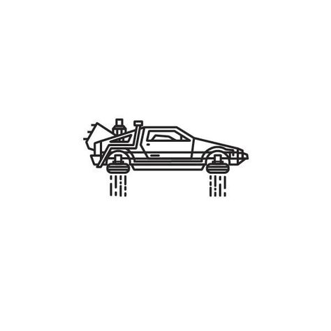 Delorean on Behance Back To The Future Tattoo, Bttf Delorean, Nerd Tattoo, Petit Tattoo, Movie Tattoo, Movie Tattoos, Geniale Tattoos, Star Wars Tattoo, Simplistic Tattoos