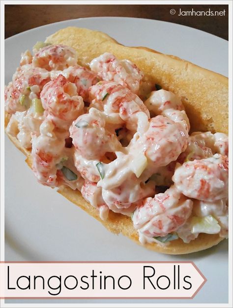 Langostino Rolls at Jam Hands I just found wild caught langostino at Trader Joe's!  I'll be trying this recipe today. Langostino Recipes, Lobster Recipes, Rolls Recipe, Fish Dishes, Seafood Dishes, Shrimp Recipes, Fish And Seafood, Fish Recipes, Seafood Recipes