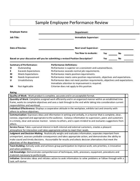 Employee Survey, Employee Evaluation, Employee Evaluation Form, Employee Performance Review, Evaluation Employee, Employee Performance, Progress Report Template, Business Management Degree, Leadership Strategies