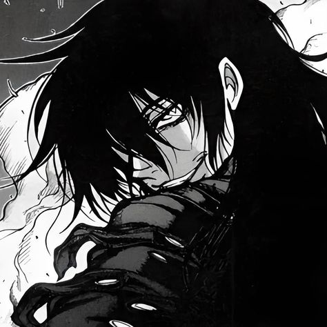 Anime Character, Long Hair, A Man, Black And White, Anime, Hair, White, Black