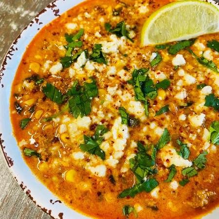 Street Corn Chicken Chili - Cooks Well With Others Corn Chicken Chili, Mexican Chili Recipe, Street Corn Chicken, White Chicken Chili Recipe, Corn Chicken, White Chili Chicken Recipe, Chicken Chili Recipe, Mexican Street Corn, Street Corn