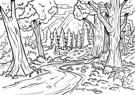 Drawing Forest Trees, #Drawing, #Trees, #Forest Ninjago Coloring Pages, Forest Coloring Pages, Lion Mandala, Forest Drawing, Mandala Coloring Pages, Cute Coloring Pages, Urban Sketching, Animal Coloring Pages, Mandala Coloring