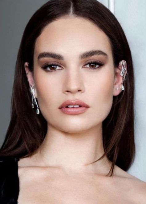 Going Grey, Dark Brunette, Dark Autumn, Lily James, Up Close And Personal, Going Gray, Not Afraid, Wedding Hair And Makeup, Hair Transformation