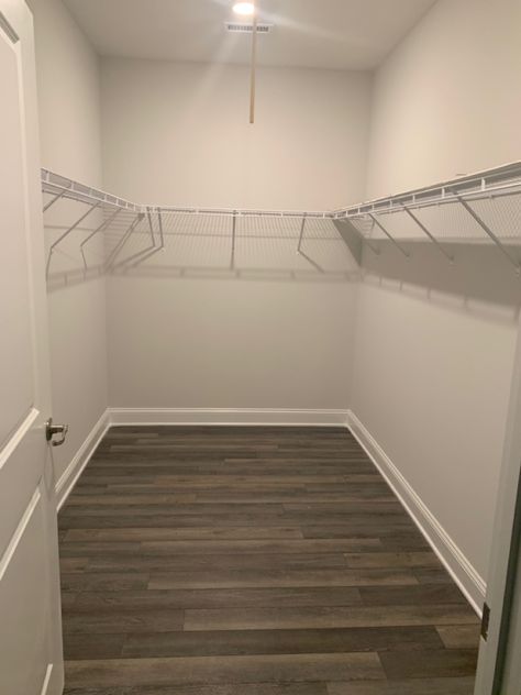 Basic closet before Small Closet Inspiration, Bump Out Addition, Basic Closet, Closet Redo, Closet Renovation, Pantry Closet, Basement Bedrooms, Small Closet, Luxury Apartment