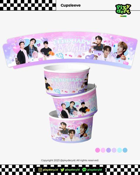 Nct Cupsleeve Event, Nct Cupsleeve, Cupsleeve Design Kpop, Cupsleeve Design, Kpop Cupsleeve, Kpop Collection, Birthday Event, Cup Sleeve, Sleeves Ideas