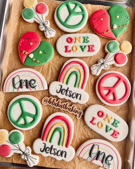 Yesterday we celebrated a sweet boy’s first birthday and there was nothing but love to go around for him! Happy 1st birthday Jetson! You are definitely loved ❤️💛💚 #1stbirthday #onelove #summervibes #onelovebirthdaycookies #onelovebirthday #decoratedcookies #decoratedcookies #sugarcookiesofinstagram #sugarcookies #sugarcookiemarketing One And Loved First Birthday, One Love Birthday Theme, Nothing But Love, Love Birthday, Happy 1st Birthday, 1st Birthday Themes, Girl Birthday Themes, Sweet Boy, Happy 1st Birthdays