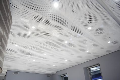 Architectural | Ceiling Systems | Vapor by ARKTURA Mesh Ceiling, Architectural Ceiling, Reception Ceiling, Architecture Ceiling, Pool Indoor, Ceiling Plan, Ceiling System, Light System, Metal Ceiling