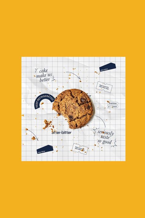 Cookies Social Media Design, Cookie Poster Design, Pastry Box Packaging Design, Cookies Poster Design, Cookie Ads, Cookies Advertisement, Cake Packaging Design, Cookies Poster, Organic Cookies