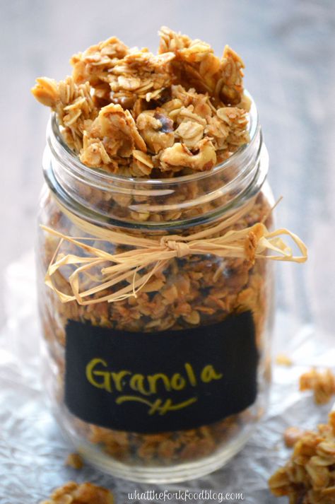 Maple Walnut Granola Walnut Granola, Maple Granola, Healthy Afternoon Snacks, Gluten Free Granola, Gluten Free Recipes For Breakfast, Best Gluten Free Recipes, Homemade Gluten Free, Maple Walnut, Granola Recipes