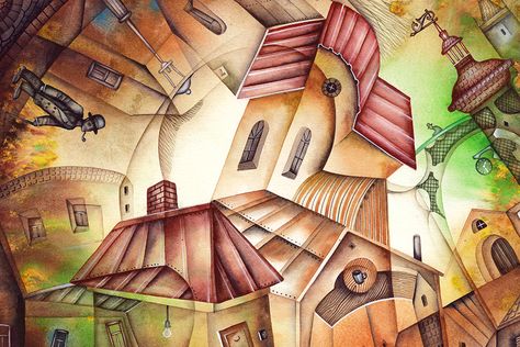 Cubism Art Ideas Inspiration, Cubism Art Ideas, Cubist Cityscape, Futurism Art, Cubist Art, Dance Paintings, Cubism Art, Fancy Art, Architecture Painting