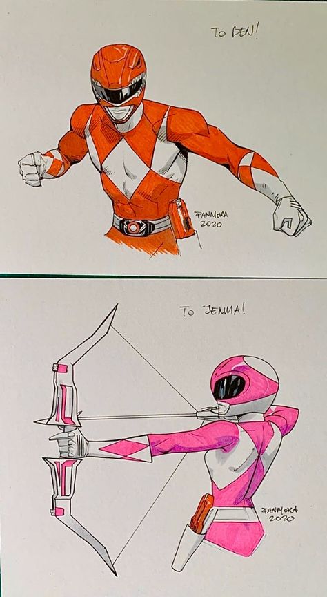 Dan Mora Power Rangers, Power Ranger Drawing, Power Rangers Drawing, Dan Mora, Power Rangers Comic, Pink Ranger, Cartoons 80s 90s, Power Rangers Fan Art, All Power Rangers