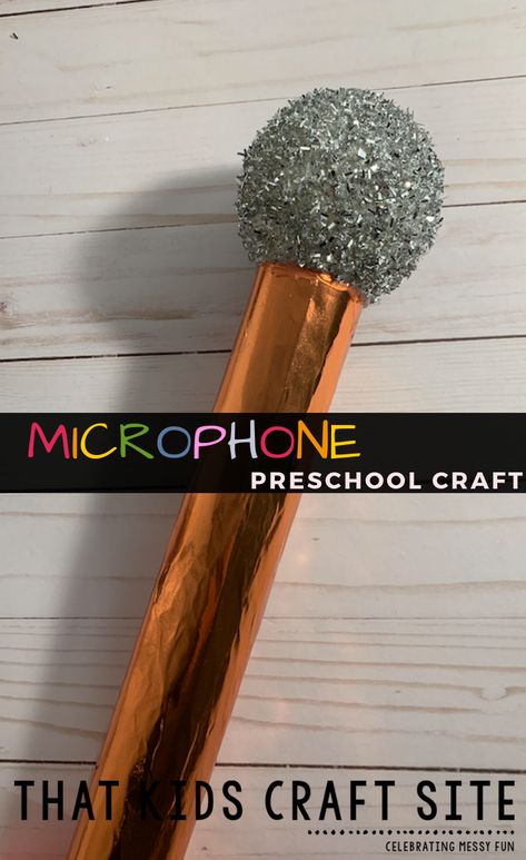 Microphone Craft for Preschoolers - a Handprint Craft for Kids - ThatKidsCraftSite.com Microphone Craft For Kids, Hollywood Crafts, Microphone Craft, Preschool Dramatic Play, Diy Microphone, Summer Camp Themes, Teaching Theatre, Craft For Preschoolers, School 2021