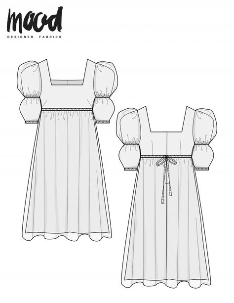 The Bridgerton Dress - Free Sewing Pattern - Mood Sewciety Bridgerton Dress Pattern, Mood Free Sewing Patterns, Mood Sewing Patterns, Circle Skirt Calculator, Mood Patterns, Vibe Mood, Mood Sewciety, Coat Pattern Sewing, Pattern Hack