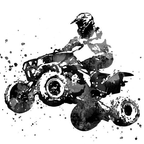 Atv Logo, Quad Racing, Quad Tattoo, Iron Man Face, Iron Maiden Albums, Snow Vector, Bike Drawing, Bike Race, Bike Print