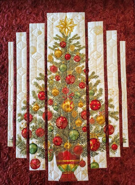 Secret Window, Window Wall Hanging, Quilting Methods, Quilt Panels, Panel Ideas, Panel Quilt Patterns, Fabric Panel Quilts, Christmas Quilting, Christmas Quilt Patterns