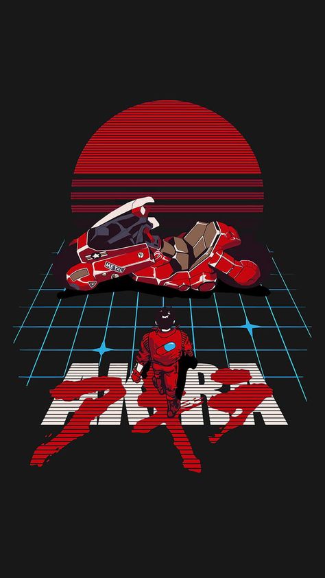 Akira (1982-1990) Akira Poster, Poster Grafico, Akira Manga, Akira Anime, Art Cyberpunk, ポップアート ポスター, Vaporwave Wallpaper, Neo Tokyo, Arte Cyberpunk