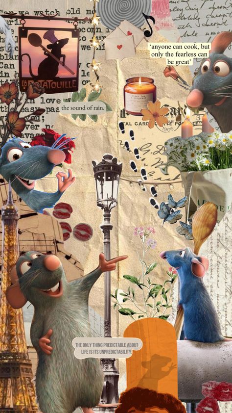 Ratatouille Wallpaper Aesthetic, Ratatouille Pfp, Ratatouille Quotes, Ratatouille Aesthetic, Ratatouille Wallpaper, Ratatouille Pixar, Disneyland Wallpaper, Ratatouille Movie, Movie Collage