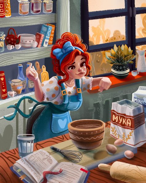 Baking Drawing, Foodie Art, Girly Art Illustrations, Fairytale Art, Cooking Art, Arte Popular, Dreamy Art, Girls Cartoon Art, Cartoon Pics