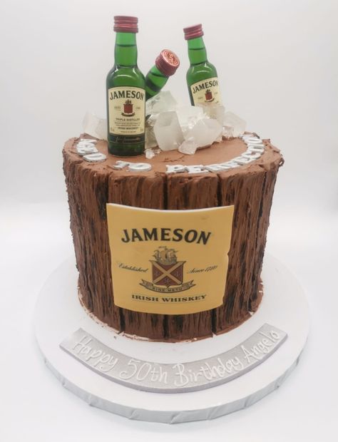 Jameson Birthday Cake For Men, Jameson Whiskey Cake, Whiskey Birthday Cake, Jameson Cake, Birthday Cake For Men, Whiskey Birthday, Cake For Men, Whiskey Cake, Jameson Whiskey