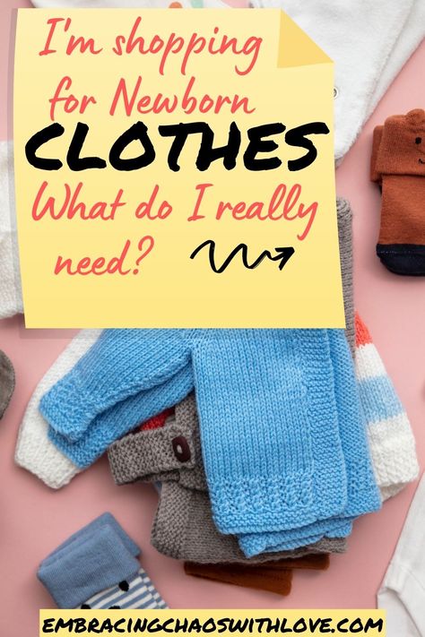 How many baby clothes do I really need? Getting ready for baby's arrival and wondering if you have all you need. Here is a list of all the clothes you need for a newborn. And the sizes you should get. #babyregistry #babyclothes #pregnancy #babygear #newbornessentials via @embracingchaoswithlove March Baby, Newborn Needs, Baby Registry Must Haves, Getting Ready For Baby, Going Home Outfit, Newborn Essentials, Baby Arrival, Long Sleeve Onesie, Baby Registry