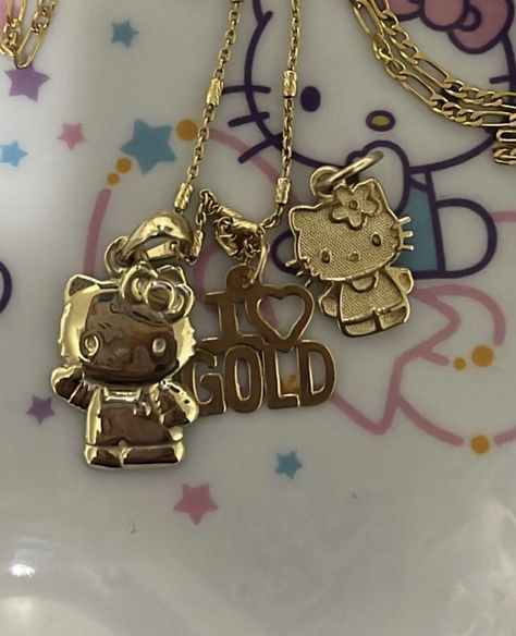 Hello Kitty Chain, La Jewelry, Xoxo Jewelry, Dope Jewelry Accessories, Hello Kitty Jewelry, Charmmy Kitty, Hello Kitty Accessories, Jewelry Accessories Ideas, Dope Jewelry