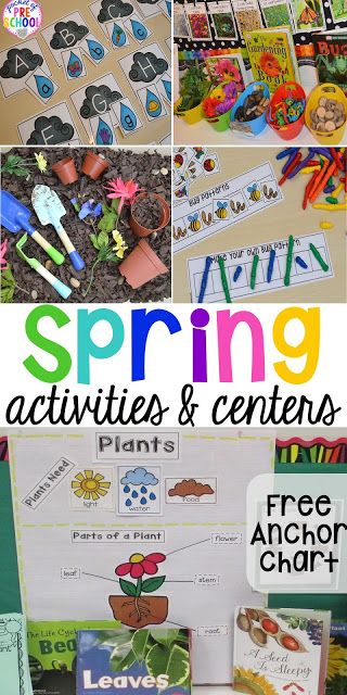 Science Activities For Preschool, Centers For Preschool, Spring Lesson Plans, April Preschool, Spring Theme Preschool, Spring Preschool Activities, Spring Science, Spring Lessons, Spring Kindergarten