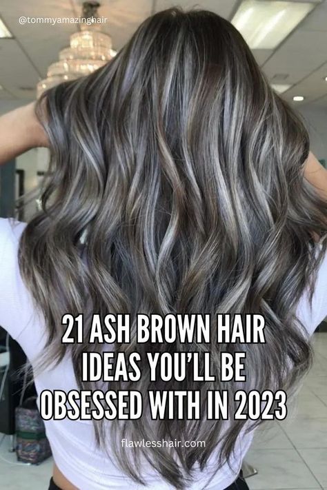 Discover captivating ash brown hair ideas that will leave you obsessed in 2023. Ash Brown Hair Ideas, Brown Hair Going Grey, Ash Brown Hair Balayage, Ash Gray Hair Color, Grey Brown Hair, Ash Grey Hair, Brown Hair Ideas, Gray Balayage, Ash Brown Hair Color