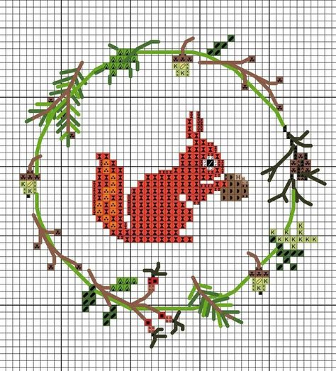 Christmas Cross Stitch Ornaments, Squirrel Cross Stitch, Pixel Quilting, Fall Cross Stitch, Cross Stitch Freebies, Blackwork Embroidery, Nature Cross Stitch, Small Cross Stitch, Animal Cross Stitch Patterns