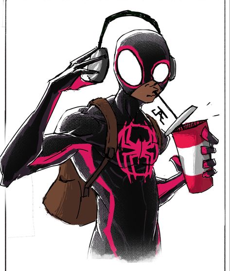 #spiderman #spiderverse #spot #spidergwen #spidermanintothespiderverse #spiderpunk #miguel #fanart Miles Morales Fanart Cute, The Spot Fanart, Miles Spiderverse, Spiderverse Comic, Spiderverse Spot, Spider Man Fan Art, Miguel Fanart, Sipder Man, Spiderman Verse