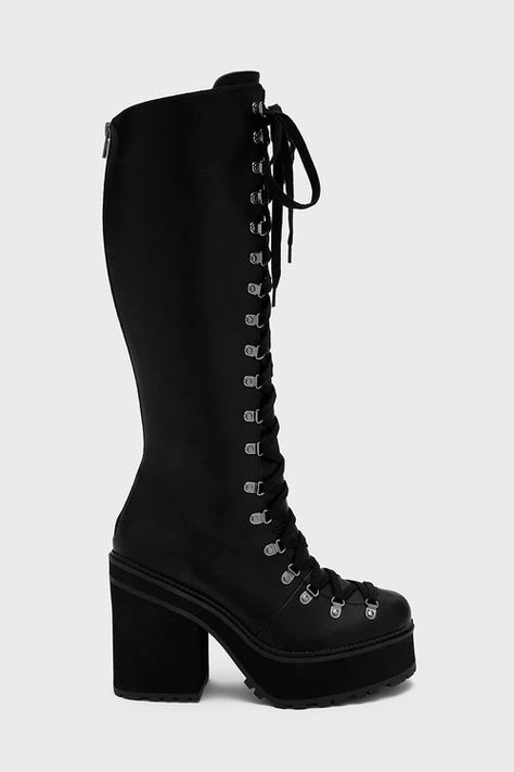 Black knee high boots